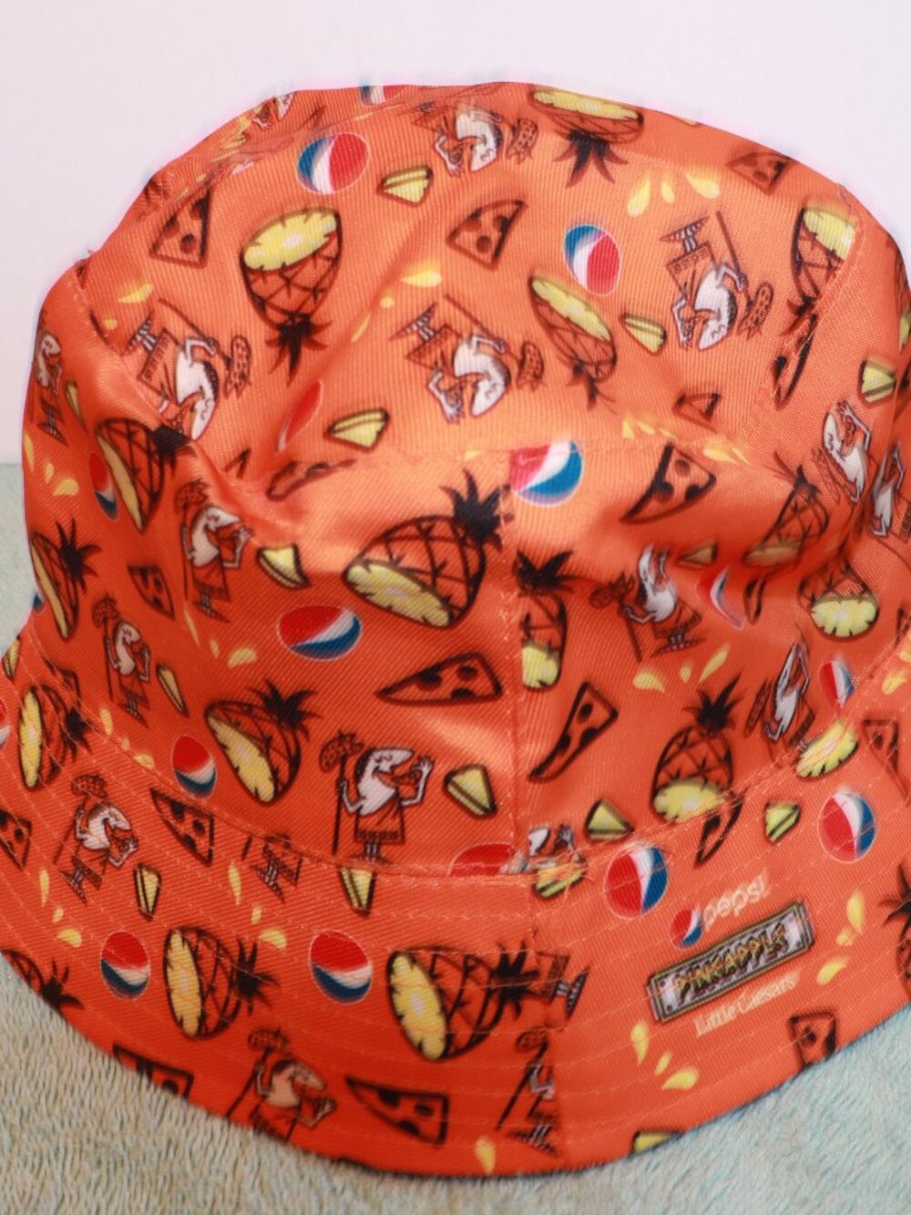 Little Caesars x Pepsi Collaboration Reversible Orange Bucket Hat